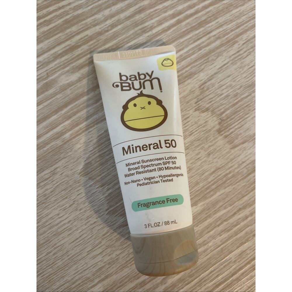 NEW! Sun Bum Baby Mineral Sunscreen Lotion Broad‎ Spectrum SPF 50 3oz Sealed